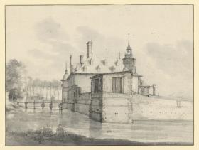Schloss Plettenburg  in Jutphaas, von Wasser umgeben, Gemeinde Nieuwegen, Provinz Utrecht