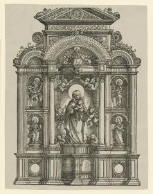 Altar mit der "schönen Maria von Regensburg" und vier Heiligen