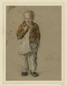 Bettelknabe mit Beutel