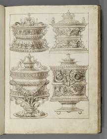 Codex Mantegna, vier Prunkgefäße