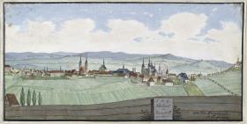 Die Stadt Fulda von der Morgenseite