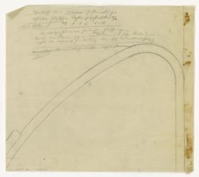 Schreibtisch mit großem Körper, Fragment (Möbelentwürfe, Stahlrohrmöbel)