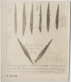 Spitzen aus Holz der Botokuden