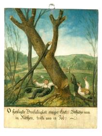 O heiligste  Dreifaltigkeit einiger Gott! Schütze uns in Nöthen, tröste uns in Tod!