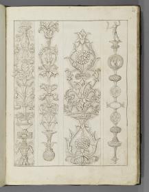 Codex Mantegna, vier Groteskenornamente