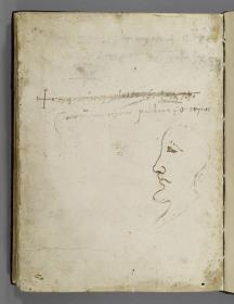 Codex Mantegna, Verso: Kopf im Profil