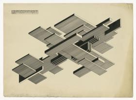 Komposition aus Flächenelementen (Kompositionsstudien, geometrisch)