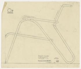 Sessel, Modell 07  (Möbelentwürfe, Stahlrohrmöbel)