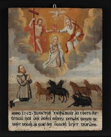 Anno 1702. Boncratz Näpflmair zu oberndietenau hat dise daffel alhero verlobt wegen gewiser ursach. ist gott sey dackh beser worden.