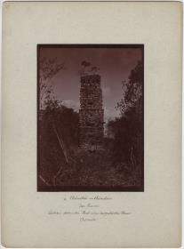 "Der Turm. Letzter stehender Rest eines ausgedehnten Baues. Ostseite."