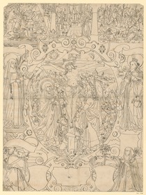 Glasmalerei, die Kreuzigung Christi