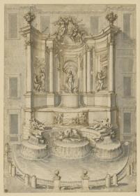 Entwurfsvariante Fontana  di Trevi, Rom