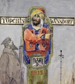 Entwurf für Wegweiser "Töpchin / Wünsdorf"