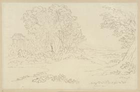 Landschaft mit Tempelruine