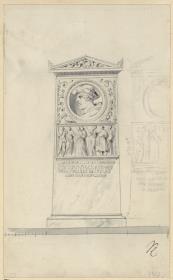 Entwurf zu einem Grabdenkmal in Stelenform