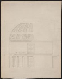 Berlin. Altes Museum am Lustgarten. Schnitt durch die Rotunde