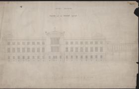 Berlin. Neues Museum. Fassade zum Kupfergraben