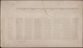 Berlin. Altes Museum am Lustgarten. Entwurf zur Kassettendecke im Vestibül