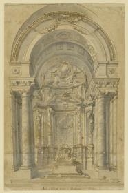 Hauptapsis mit Barockarchitektur und Hochaltar