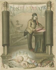 Neujahrskarte der Firma Storch und Kramer für 1859