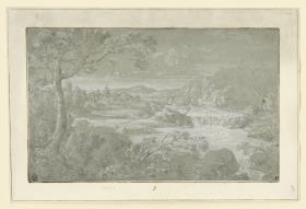 Italianisierende Flusslandschaft