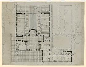 Rehovoth, Israel, Villa Weizmann, Grundriss mit Garten