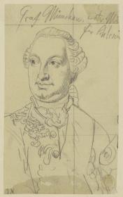 Porträt Ludwig Wilhelm Graf von Münchow (* 1712; † 1753)