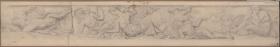 Berlin. Schloss, Wohnung Kronprinz Friedrich Wilhelms IV. von Preußen, Teesalon. Entwurf zu den Meerwesen-Reliefs für die Exedrabank