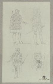 Kostümstudien. König und Ritter