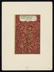 Brokatpapier (Akanthus mit Blüten, Tieren, Putto und gekröntem Doppeladler)