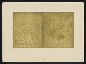 Brokatpapier (dichtes Rankenwerk mit bäuerlichen Figuren, Vögeln und Grotesken)