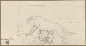 Die römische Wölfin mit Romulus und Remus