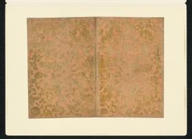 Brokatpapier (Akanthus mit Füllhorn, Früchtekorb und Schlangen)