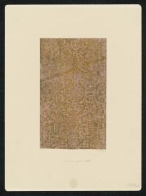 Brokatpapier (Bandelwerk und Ranken mit kleinen Blüten und Früchten)