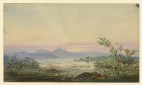 Blick auf die Laguna de Coyotlán (Cuyutlán) bei Manzanillo