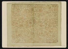 Brokatpapier (mittelgroße Ranken mit großen Blüten und Granatäpfeln)