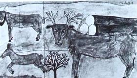 Tiere (Vorderseite), Frauenbildnis (Rückseite)