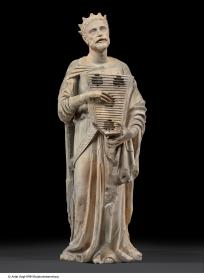 Engel mit Psalter, später als König David umgearbeitet