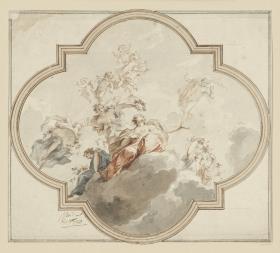 Deckenentwurf. Zephir und Flora