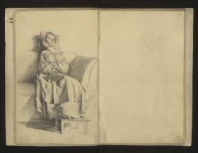 Die Mutter auf dem Sofa