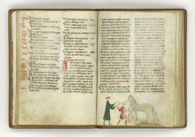 Giordano Rosso, Libro delle Mariscalcie dei cavalli. Aderlass eines Pferdes am Hals