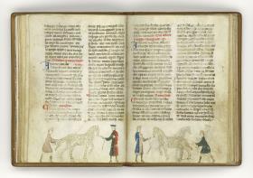 Giordano Rosso, Libro delle Mariscalcie dei cavalli. Das Pferd erhält ein Klistier