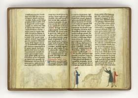 Giordano Rosso, Libro delle Mariscalcie dei cavalli. Ein Pferd erhält Medizin eingeschüttet