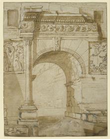antiker Triumphbogen, Arco di Portogallo, Rom