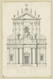 Kirchenfassade, Aufriss, Grundriss