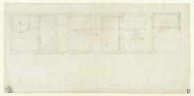 Grundriss des obersten Stockwerks des Konvent von S. Carlo alle Quattro Fontane