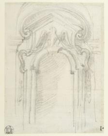 architektonische Details, Nische mit Falke
