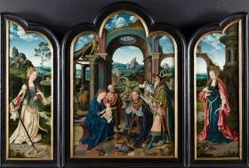 Triptychon mit der Anbetung der Könige