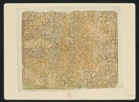 Brokatpapier (engstehende kleine Ranken mit Blüten und Früchten)