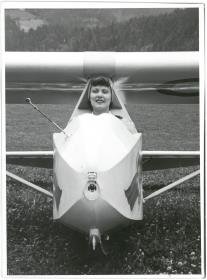 Elly Ruge bei der Segelflieger-Show